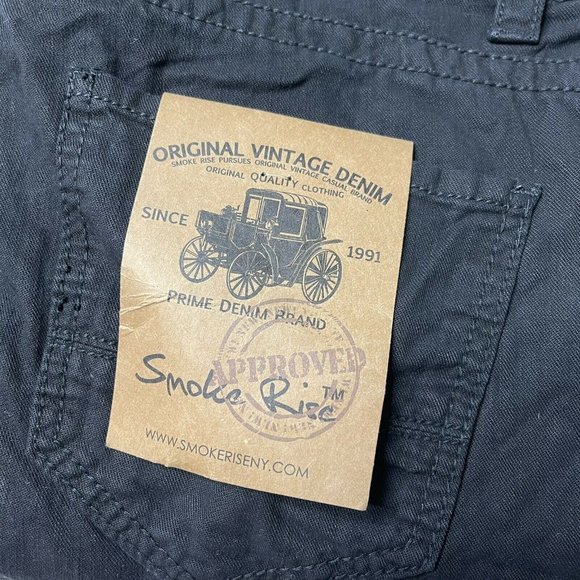 smoke rise 44 X 32 new black mens moto zipper deni - Picture 7 of 7